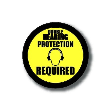 Ergomat 16in CIRCLE SIGNS - Double Hearing Protection Required DSV-SIGN 256 #3107 -UEN